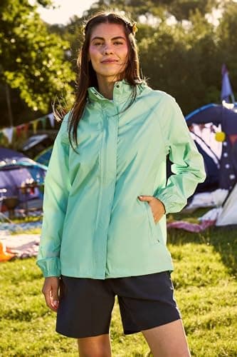 Mountain Warehouse Pakka Womens Waterproof Rain Jacket Mint - U 12 — view 2
