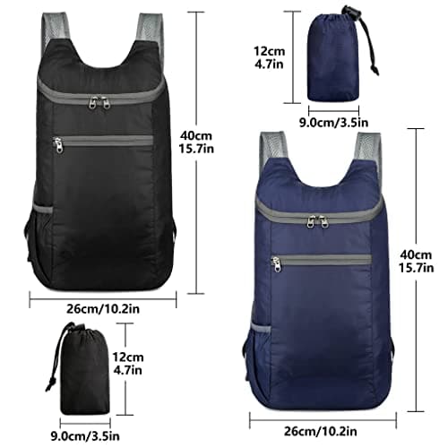 Feibmir 2 Pack 20L Small Foldable Lightweight Packable Backpack — view 2