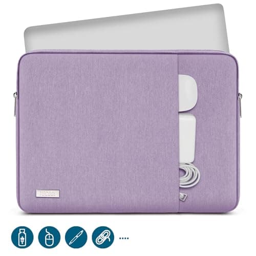 TECOOL 13.3 Inch Laptop Sleeve Protective Laptop Case 13 inch,Purple — view 2