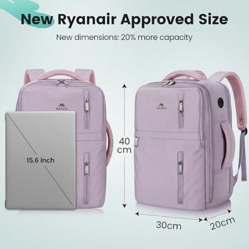 MATEIN for New Ryanair Cabin Bags 40x30x20, Travel Backpack Cabin Size — view 3