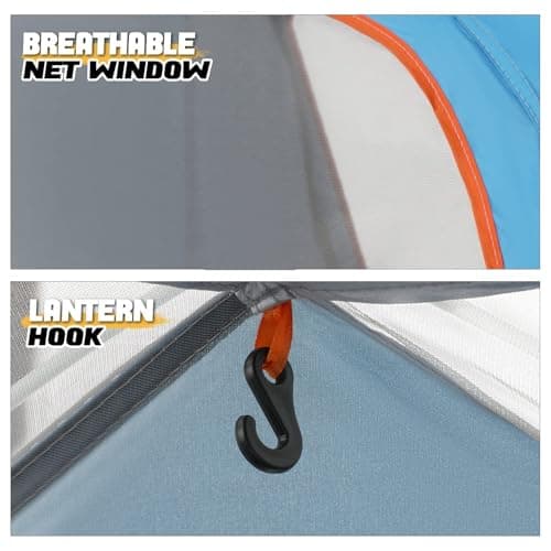 Pop Up Tent 2 Man, Waterproof Windproof Anti-UV Camping Tent, Instant Automatic Tent, Lightweight, for Beach, Outdoor, Traveling, Hiking, Camping, Fishing — view 3