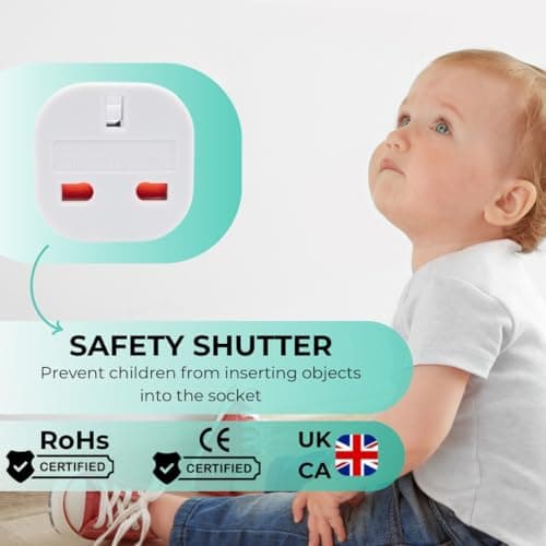 Double Dragon EU Travel Plug Adapter | UK 3 PIN to European 2 PIN Plug Converter Type C, E, F for Spain, France, Italy, Portugal, Germany, Greece, Sweden, Norway, Poland, Denmark, Finland (Pack of 2) — view 4