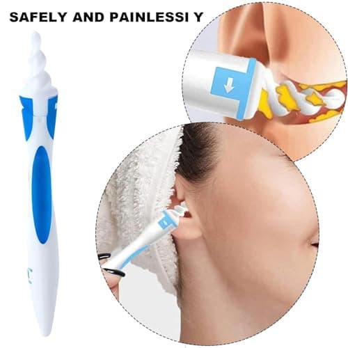 16 Tips Silicone Ear Wax Remover Kit, Reusable Spiral Gentle Ear Care Tool — view 6