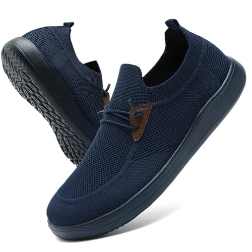 VGPSFN Men's Loafers Slip on Boat Shoes Business Oxford Walking Running Shoes Anti Skid Tennis Soft Mesh Gym Workout Sneakers Breathable Lightweight Adjustable Casual Dark Blue UK 10 — view 6