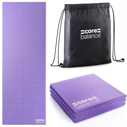 Core Balance Foldable Travel Yoga Mat, Purple