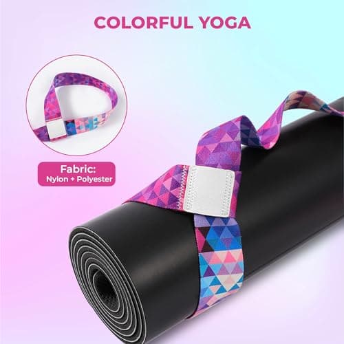 Yoga Mat Strap, Adjustable Multicolor Carrying Shoulder Strap for Yoga Mat — view 5