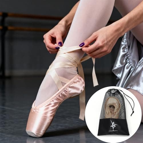 Dance Shoe Bag Drawstring Lightweight Ballet Pointe Shoe Storage Pouch — view 5