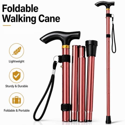 Walking Stick, Adjustable Folding Lightweight for Men & Women — view 4
