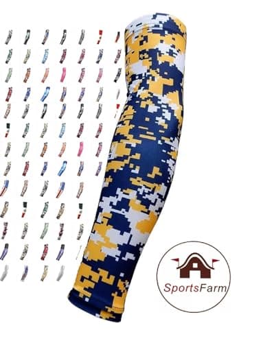 SportsFarm NEW! Moisture Wicking Compression Arm Sleeve (Black US Flag Ripping Through, Small) — view 6