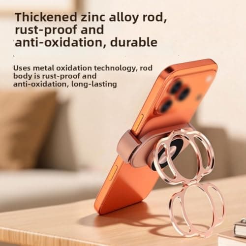 Metal Magnetic Phone Mount for Car Dashboard Office(Rose Gold) — view 4
