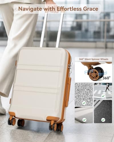 Kono Large Suitcase Lightweight ABS+PC Hard Shell 28 inch Checked Luggage — view 6