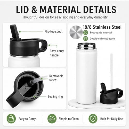 OMNRELM Personalised Water Bottle with Photo & Text, Custom Bottle — view 5