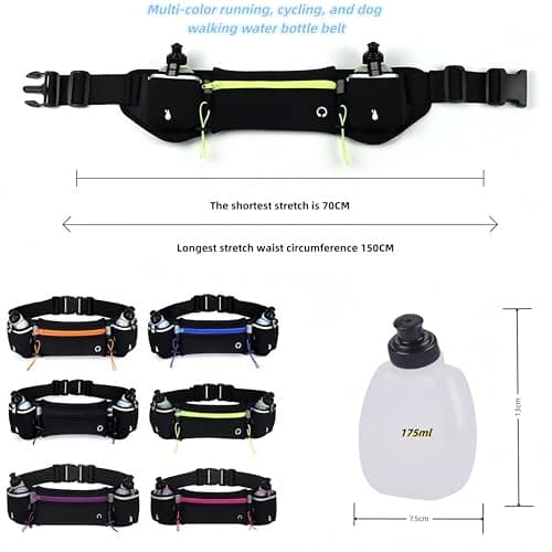 ROSSRORE Running Belt with Water Bottle for Men Runners' Gear — view 4