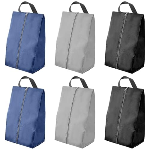 6 Pcs Travel Shoe Bags,Waterproof Nylon Shoe Storage Organizer with Handle