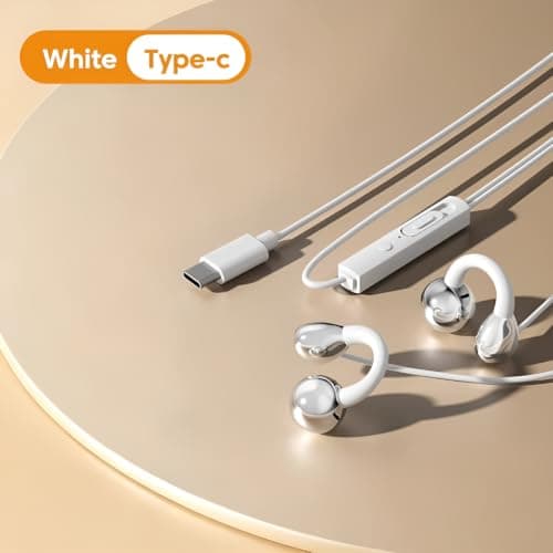 3.5mm/Type-C Wired Headphones, Perfect for Sleeping, Snoring, Travel, Meditation, Relaxation, Ear Clip Type Not In Ear HiFi Wire Control With Microphone Earphones — view 2