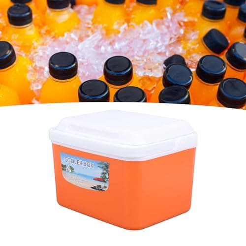 Stylebest 5L Portable Cooler Box, Large Capacity Hard Cooler with Premium Insulation Material and Portable Handle, for Travel Camping Picnic Car Outdoor Activities (Orange) — view 2