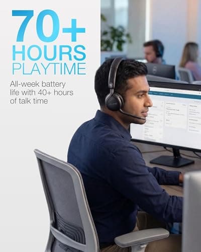 JLab Go Work 3 Office Wireless Headset with Microphone - Bluetooth, 4 Pack — view 4