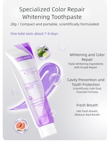 Vonmerie Orthodontic Travel Toothbrush Kit with Toothpaste, Compact Dental Care Set with Detachable Braces Brush & 2 Interdental Brushes for Aligner(Red) — view 6
