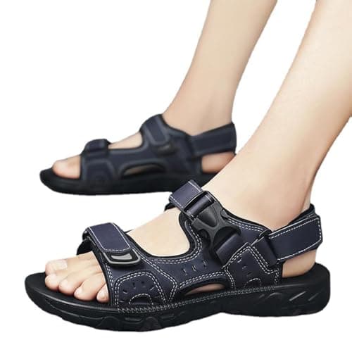 ZSIQOII Sandals for women UK Orthopaedic hiking Sandals Open toe adjustable Velcro Arch support memory foam sports shoes womens holiday sandals for Hiking Travel Blue 5 — view 5