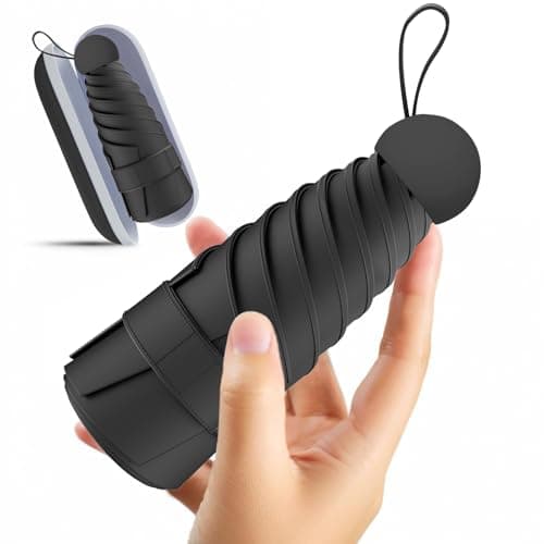 Copulan Mini Travel Umbrella, UPF 50+ Compact Fits in Purse