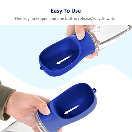 WePet Portable Dog Water Bottle, 350ml, Leak Proof Puppy Water Dispenser with Drinking Feeder for Pets Outdoor Walking, Hiking, Travel, Food Grade Plastic — view 6