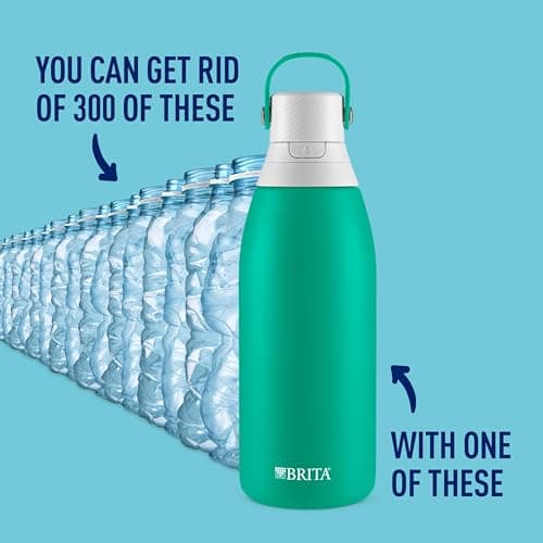 Brita Stainless Steel Insulated Water Bottle with Filter, 32 oz — view 6
