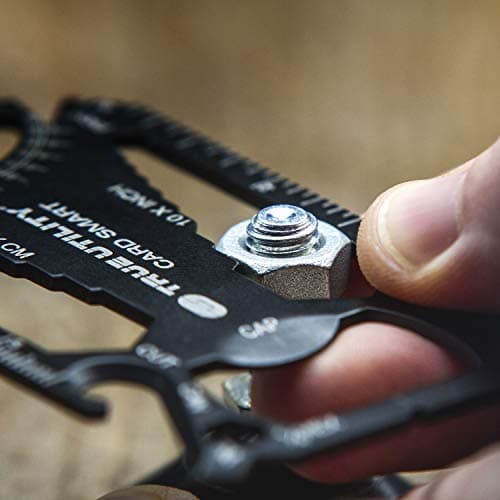 True Utility Cardsmart - 30 in 1 Pocket Multi Tool Swiss Card - Stainless Steel Multitool Wallet Card with Wrench, Screwdriver, Can Opener, Bottle Opener & Pry - Compact Multitool Mini Gadget — view 5