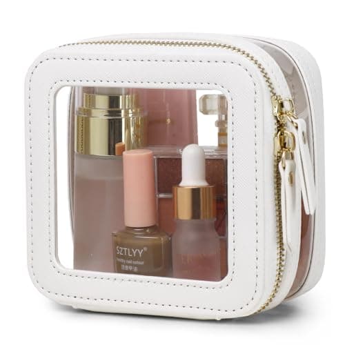Pinkmik Small Clear Mini Makeup Bag, White, MINI-2