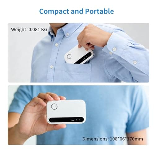 WiFi 6 Portable Router, 5G/4G+ Mobile Hotspot Unlocked, Connect 30 Devices, 300 Mbps Travel Internet — view 6