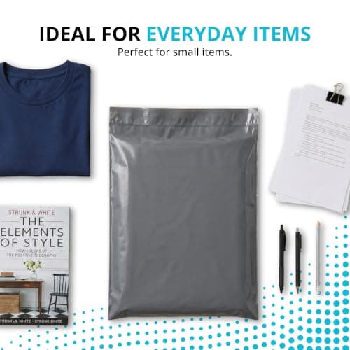 Straame Grey Postage Bags, 6x9 inch, Self-Seal Opaque Poly Mailers, 25 Pack — view 6