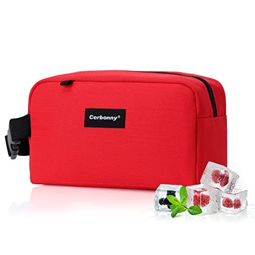 Cerbonny Small Cooler Bag, Freezable Lunch Bag with Ice Packs