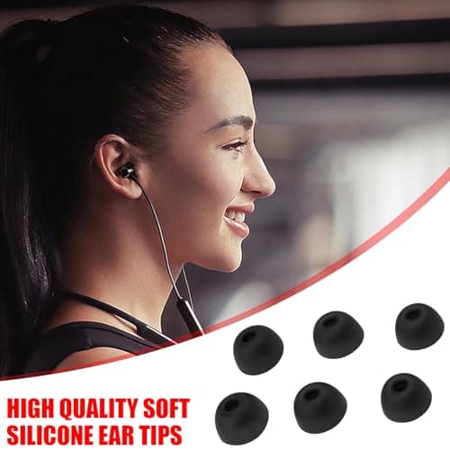 6 Pack Earphone Tips Cover Sleeve Earpiece Noise Cancelling Isolation Design Long Wearing 4 Isolated Eartips — view 2