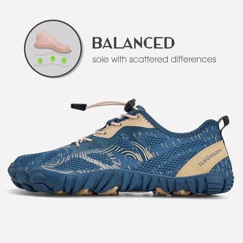 Barefoot Shoes Men Women Water Shoes Wide Lightweight Walking Shoes(A Blue,6.5UK) — view 5