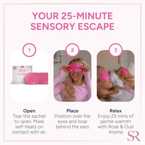 Sensory Retreats 11:11 Self-Heating Eye Mask - Rose & Oud - 3 Pack — view 5