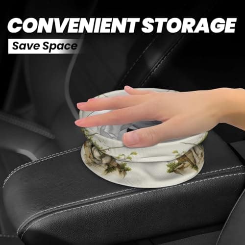 MDATT Antique Building With Roman Olive Branch And Greek Car Trash Can Leak-Proof Organizer For Long Road Trips And Family Vacations — view 4