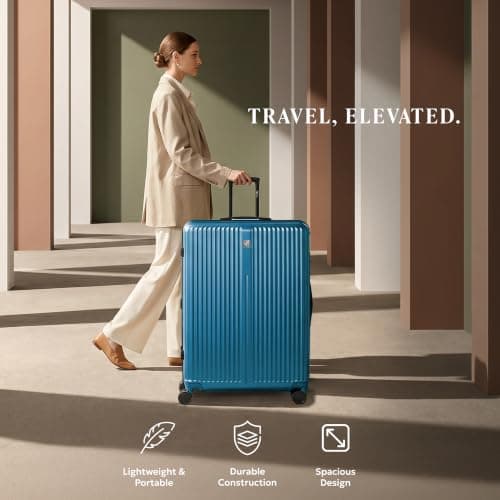 LUGG AirGlide 28 Inch Lightweight Travel Suitcase - Hard Shell Polycarbonate Protection, TSA Approved Lock, Scratch & Water Resistant, Smooth 360° Spinner Wheels & Detachable Interior (76x51x31.5cm) — view 2