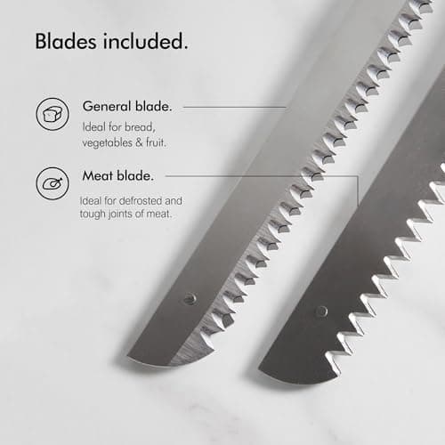 VonShef Electric Carving Knife With Two Serrated Blades For Multi-Purpose Use, Ergonomic Handle Plus Low Vibration & Noise For Your Comfort, Meat, Vegetable or Bread Knife — view 4