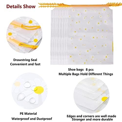 GAOHAN 20 pcs Shoe Bag Portable Storage Bag, Travel Shoe Bags(Daisy) — view 6