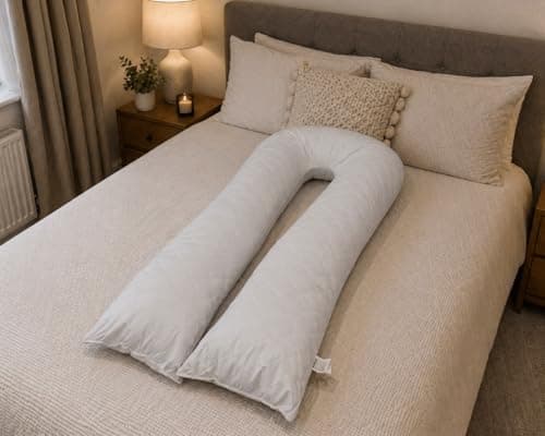 Hometex Luxury Quilted 9ft / 12ft U Shape Body Support Pillow Maternity/Pregnancy Support Pillow (9-Ft) — view 2
