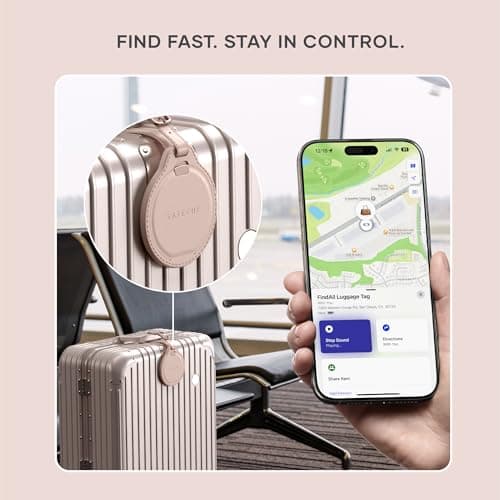 SSATECHI FindAll™ Luggage Tag, Find My Compatible for iPhone & iPad, Rose — view 4