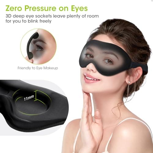 100% Blackout Sleep Mask for Women Men-Laitver Eye Mask for Side Sleeper — view 3