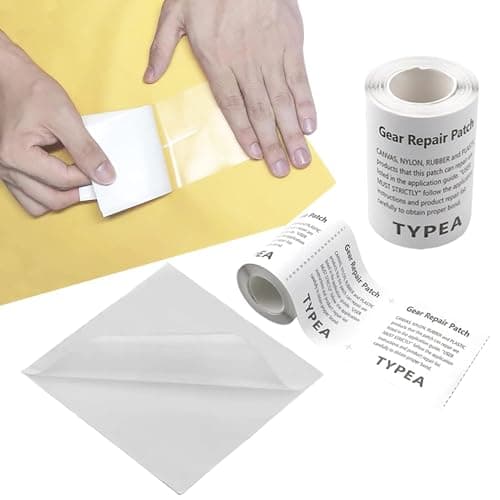 SZXMDKH Tent Repair Tape Kit, 5 Pcs Waterproof Tape, Clear Airbed Repair kit, Puncture Repair Patches for Tents, Awnings, Down Jacket, Gazebo, Inflatable Swimming Pools, Kayak
