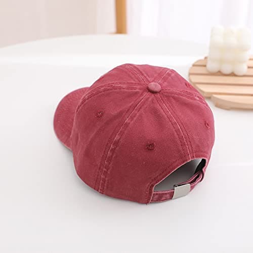 Toddler Boys Baseball Cap 𝐂artoon Excavator Tractors Cute Giraffe 𝗨𝗩 Adjustable Kids Sun 𝗣rotection Cap Mesh Breathable Wide Brim Sport Beach Outdoor Holiday Travel (C-Red, One Size) — view 2