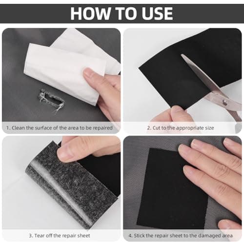Flintronic Nylon Repair Patches, 10PCS 20x15 cm Self Adhesive Repair Tape, Self Adhesive Waterproof Tent Re-Pair Patch, Nylon Re-Pair Tape for Down Jacket, Tent, Sofa, Clothes, Bags — view 4
