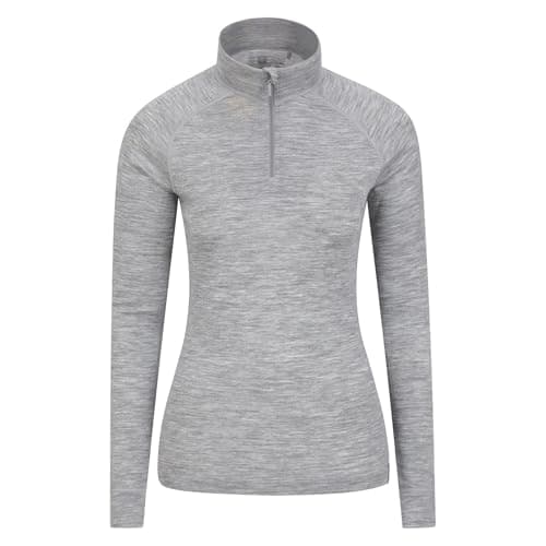 Mountain Warehouse Merino Womens Zip Neck Thermal Top Light Gr 10