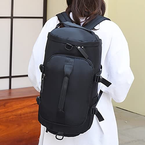 Light Foldable Unisex Sport Weekend Travel Eco Fitness Bag Overnight Bags Duffle Bag Woman Choice Luggage Set (Black, One Size) — view 3