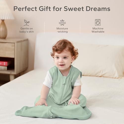 ZIGJOY 0.5 Tog Baby Sleeping Bag 6-12 Months 100% Cotton Summer Sleep Sack — view 5