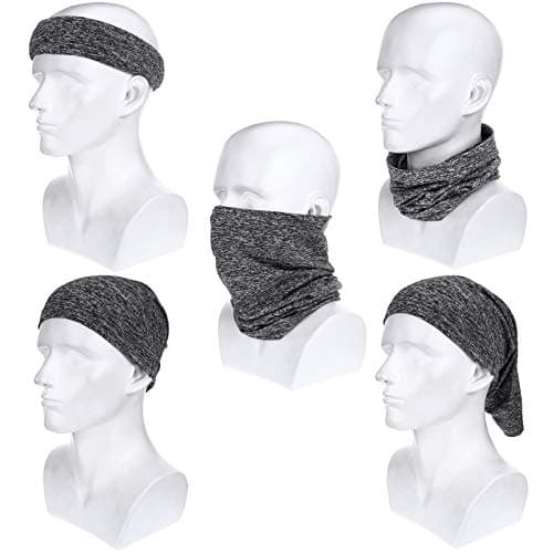 Syhood 6 Pieces Winter Neck Warmer Gaiter Fleece Neck Gaiter Unisex Face Covering Lined Warm Cold Weather Scarf Wrap for Men Women (Classic Colors) — view 4