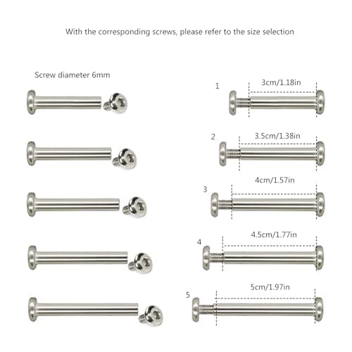 10 Pieces Luggage Wheel Repair Rivets Metal Screws, 30mm — view 4