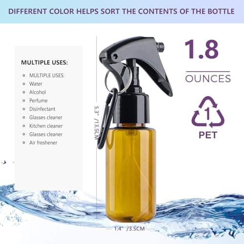 TANSHINE Mini Fine Mist Spray Bottle 50ml 5 Pack — view 2